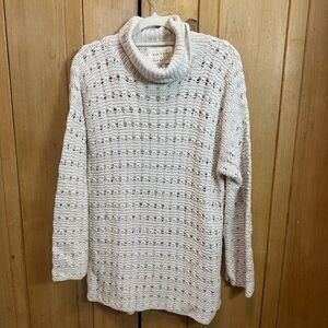 New York Style Vintage 90s Thick Knit Cotton Long Sleeve Turtle Neck Sweater